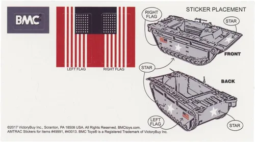 Vista 5 de BMC WW2 USMC Amtrac LVT - Vehículo anfibio 1:32 para hombres plásticos del ejército