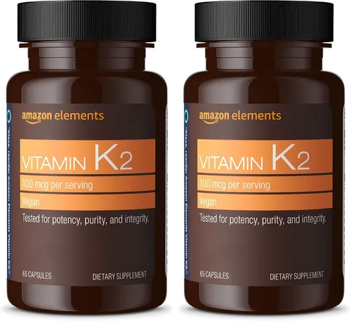 Vista 5 de Amazon Elements Vitamina K2, cápsulas de 0.0000035 oz, 65 cápsulas
