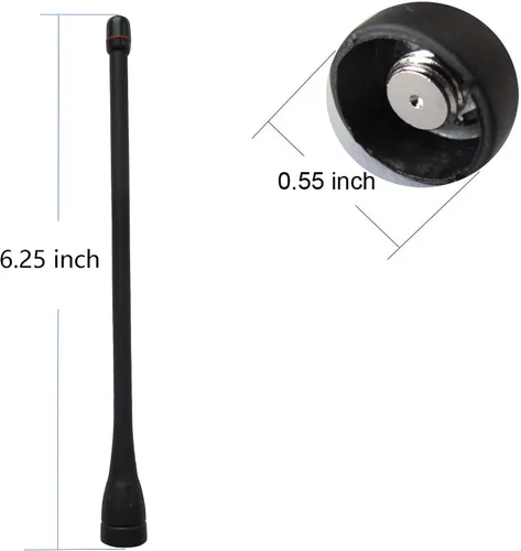 Vista 2 de 5 x antena de látigo UHF para radio ICOM de 2 vías IC-F21 F21S F21BR F24 F80 IC-F4000 F4011 F4021 F4061 F4161 FA-SC57U