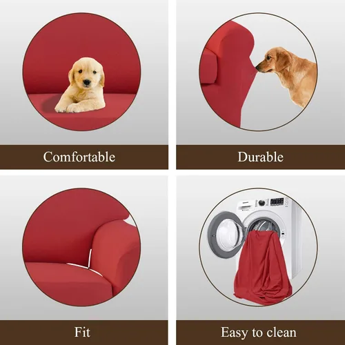 Vista 3 de Easy-Going - Funda elástica de microfibra de 2 piezas para sofá, funda suave de elastano, protector lavable para muebles con parte inferior elástica