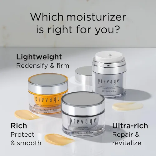 Vista 11 de Elizabeth Arden PREVAGE Crema de noche antienvejecimiento para mujeres, hidratante facial hidratante, reafirmante, reduce líneas finas y arrugas