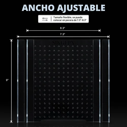 Vista 3 de Divisor de tanque de peces acrílico, divisor de tanque de 5 galones, juego de separador de tanque de peces transparente ajustable con ventosas