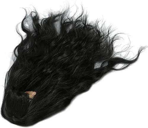 Vista 7 de Zerodis Peluca de muñeca articulada 1/6 peluca de muñeca de larga duración decoración calor para vestir muñecas (negro)