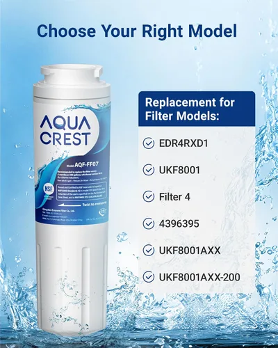 Vista 4 de AQUA CREST Filtro de agua para refrigerador UKF8001, compatible con Maytag UKF8001P, Whirlpool UKF8001AXX-750, UKF8001AXX, EDR4RXD1, 4396395