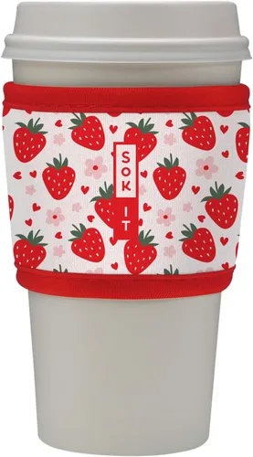 Vista 53 de Sok It HotSok Coffee & Tea - Funda de neopreno con aislamiento reutilizable (floral abstracto)