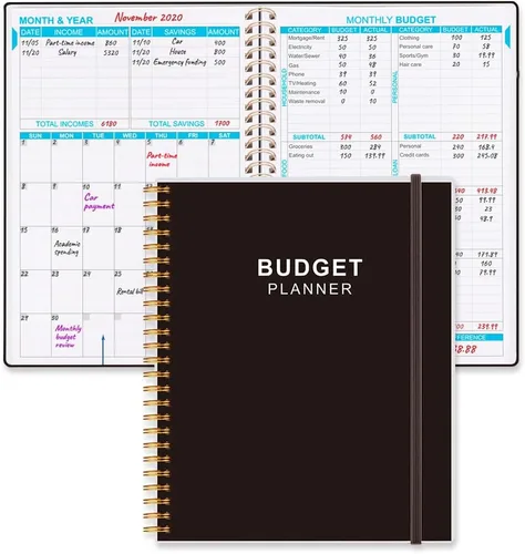 Vista 20 de Planificador de presupuesto, libro de presupuesto mensual con cuaderno de seguimiento de gastos, organizador de facturas de 12 meses sin fecha