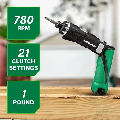 Vista 2 de Metabo HPT - Juego de destornillador inalámbrico de iones de litio de 3,6 V, destornillador de potencia compacto y liviano con 2 baterías de 1,5 Ah