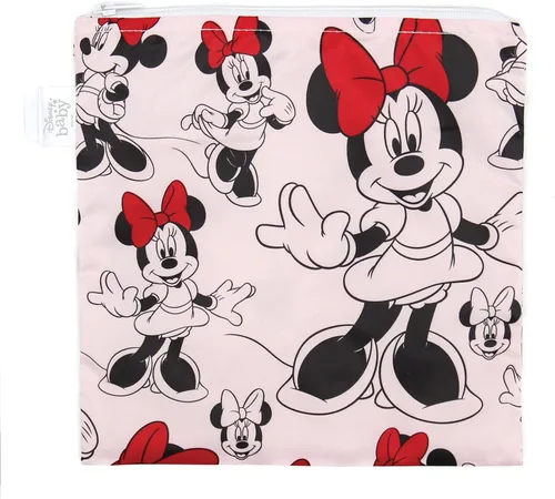 Vista 33 de Bumkins - Bolsas reutilizables para snacks, para almuerzo escolar de niños y porciones para adultos, tela lavable, bolsa con cierre de tela