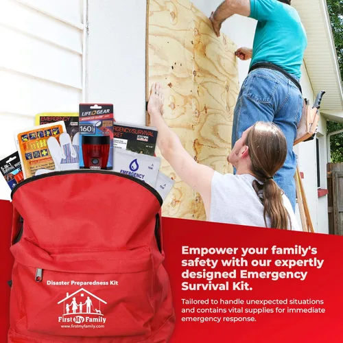 Vista 7 de First My Family Bolsa de evacuación de emergencia de 72 horas para 1 persona, kit de supervivencia todo en uno para la familia. Prepárate