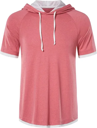 Vista 2 de LOCALMODE Sudadera atlética de moda para hombre, ligera, activa, sudadera con capucha