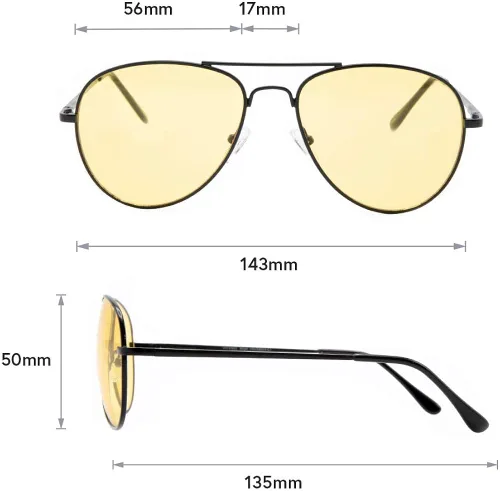 Vista 5 de VITENZI gafas de sol de conducción visión nocturna gafas de sol aviador piloto Milán