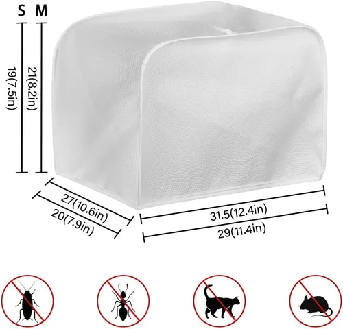 Vista 7 de Fundas para tostadoras, resistentes a las manchas, ligeras, a prueba de polvo, compatibles con la mayoría de las tostadoras de 2 rebanadas