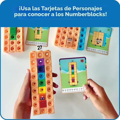 Vista 6 de hand2mind MathLink Cubos Numberblocks Juego de Actividades 21-30, 20 Actividades de Aprendizaje Preescolar, Bloques de Conteo, Cubos de Enlace