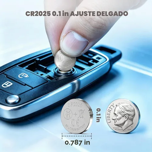 Vista 2 de Cr2025 - Batería de litio 2025 de 3 V para llave remota de coche (20 unidades (paquete de 1))