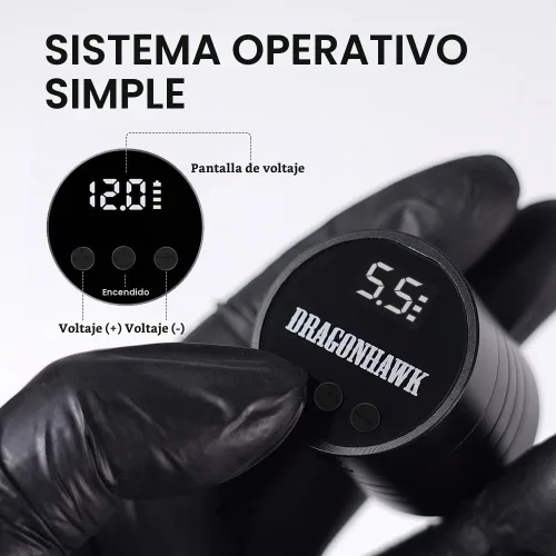Vista 5 de Dragonhawk Kit de bolígrafo de tatuaje inalámbrico, máquina rotativa para Kit de tatuaje - 2