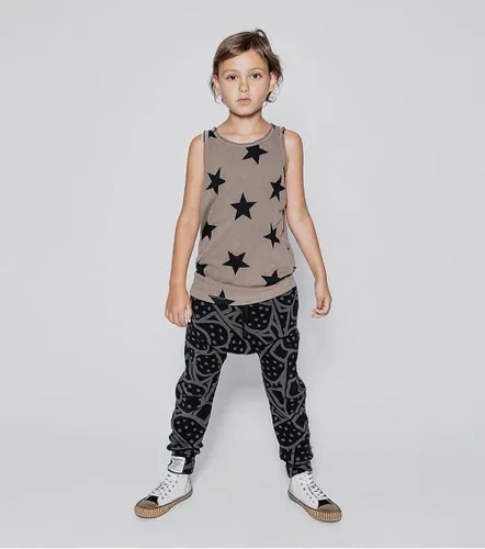Vista 9 de NUNUNU Pantalones holgados ligeros, pantalones deportivos para niños y bebés, unisex para niños y niñas, 100% algodón, 0-14 años