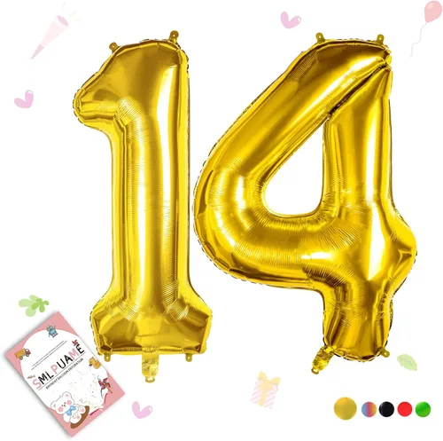 Vista 118 de Globos grandes de 40 pulgadas de números del 0 al 9, globos numéricos para decoración de fiesta de cumpleaños, globos de helio de aluminio