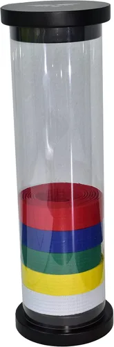 Vista 3 de Vitrina para cinturón, cilindro de 10 cinturones/6 cinturones para taekwondo, karate, jiu jitsu