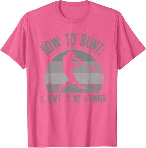 Vista 40 de Cómo Bunt Don't Hit A Dinger - Camiseta divertida de béisbol y sóftbol, Negro, S