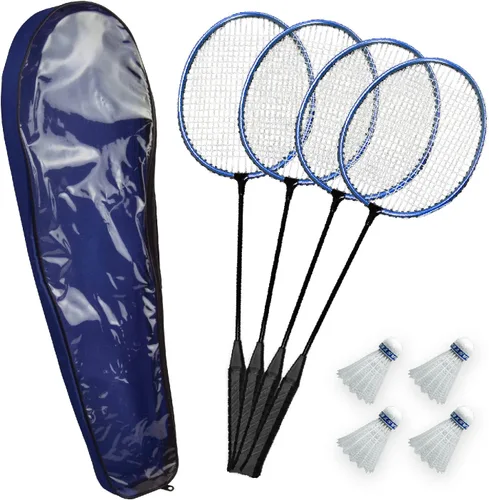 Vista 4 de Poolmaster 72776 Juego de voleibol/bádminton montado sobre el suelo junto a la piscina con soportes permanentes, color blanco