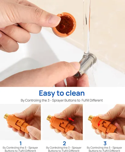 Vista 8 de Filtro de agua en línea para debajo del fregadero, filtro de agua de sedimentos, accesorio de filtro de impurezas reutilizable, 9/16 pulgadas hembra