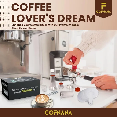 Vista 5 de WDT Tool Espresso - Herramienta agitadora profesional de espresso - Distribuidor de espresso de aluminio premium - Herramienta de distribución