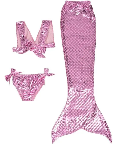 Vista 2 de Lito Angels - Traje de baño con cola de sirena para niñas (3 piezas)