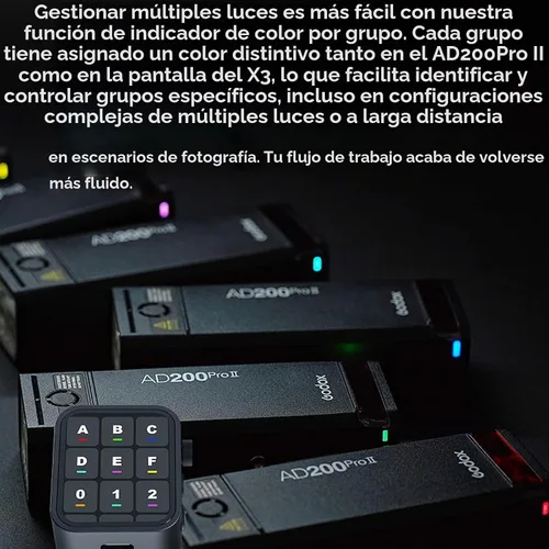 Vista 6 de GODOX AD200 Pro II AD200Pro II 200Ws 2.4G TTL Flash con BD-07