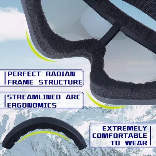 Vista 3 de Dizywiee Paquete de 2 gafas de esquí para niños, gafas de snowboard para adultos, jóvenes, adolescentes, niños y niñas, gafas de deportes de nieve