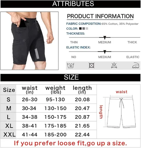 Vista 6 de BROKIG Pantalones cortos de malla para hombre, pantalones cortos de culturismo para gimnasio, corte delgado, elásticos, para entrenamiento, correr