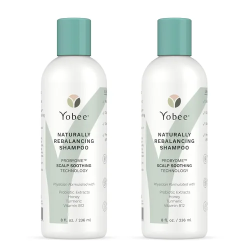 Vista 10 de Yobee Champú reequilibrante – Cuidado del cuero cabelludo seco, escamoso y con picazón sin sulfato Champú probiótico con miel orgánica, cúrcuma