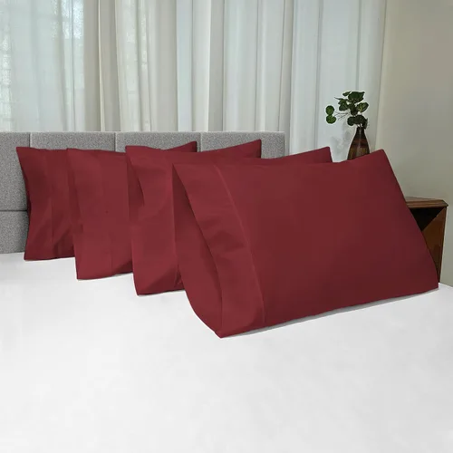 Vista 79 de Juego de 2 fundas de almohada de 100 % algodón puro, tamaño King, color plateado, lujosas fundas de almohada de algodón de fibra larga de 400 hilos