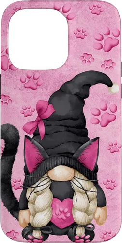 Vista 21 de Black Cat Halloween Gnome Decor Cute Pattern for Cat Mom Case for iPhone 17
