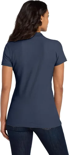 Vista 2 de Port Authority Polo Core Classic Piqué para mujer Azul marino
