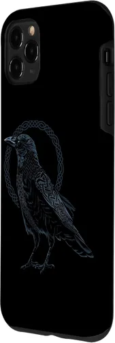 Vista 2 de Funda para iPhone 11 Pro Max Crow Raven Viking Valhalla Berserker nórdico nórdico de mitología nórdica