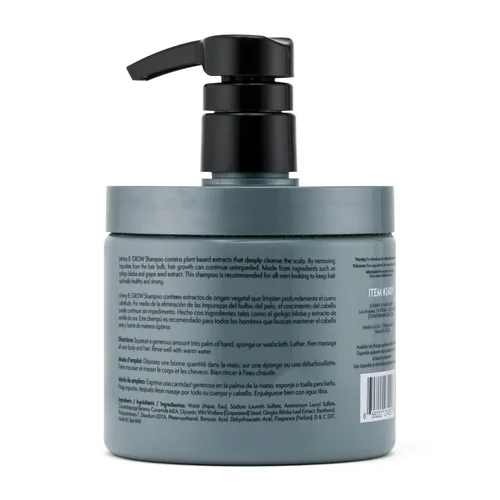 Vista 2 de JOHNNY B. Champú profesional para el cabello para crecer oz.