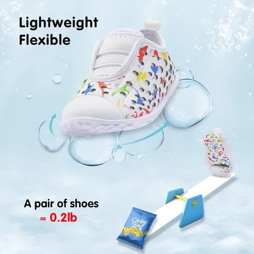 Vista 6 de Fires Zapatos de agua para niños y niñas, de secado rápido, transpirables, calcetines de agua descalzos para playa, natación, zapatos deportivos