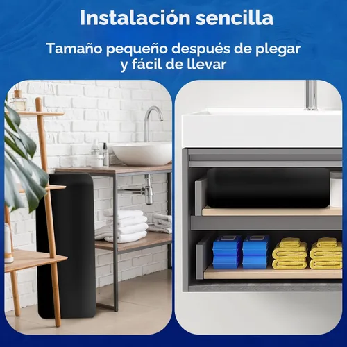 Vista 6 de Bañera Plegable Portátil, Bañera de Baño Plegable para Adultos para Viajes, para Acampar, Hogar y Spa, Almacenamiento que Ahorra Espacio