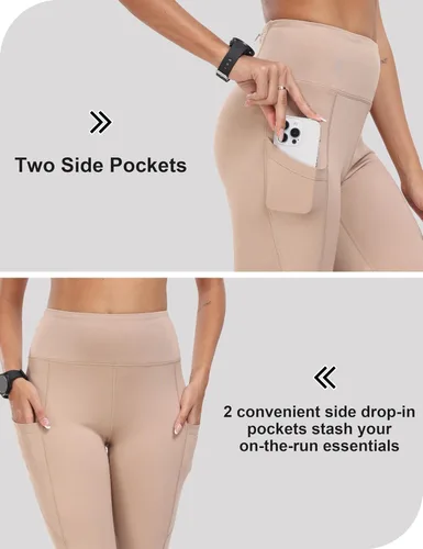Vista 6 de MoFiz Leggings con forro polar para mujer, pantalones deportivos de invierno con aislamiento térmico, resistentes al agua, pantalones de senderismo