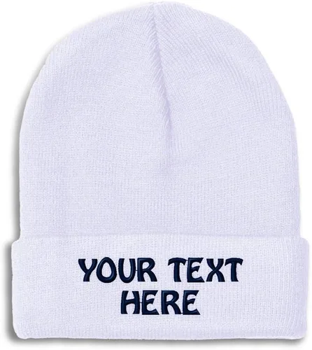 Vista 36 de Gorro de invierno para hombres y mujeres, gorro de acrílico con texto personalizado personalizado