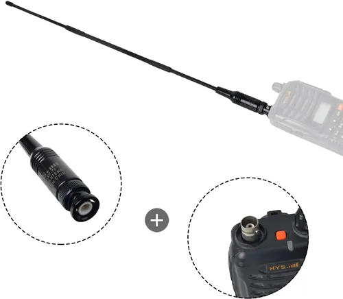 Vista 5 de HYS CB 11Meter 27Mhz BNC 16.1 pulgadas Antena para Cobra HH50WXST HH50 MRHH350FLT C75WXST HH38WXST Midland 75-822 75-785 MHS75 Uniden BC75XLT