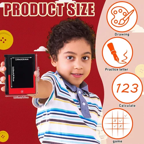 Vista 3 de Nezyo - Paquete de 12 tabletas de escritura LCD de 4.6 pulgadas, tablero