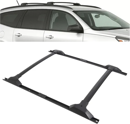 Vista 11 de ECOTRIC - Barras transversales de techo de aluminio compatibles con portaequipajes de techo superior Chevy Traverse 2009-2017 (1 par). Los canales