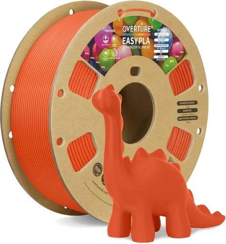 Vista 66 de OVERTURE - Filamento de ácido poliláctico (Easy PLA) para impresora 3D de 1.75 mm, bobina de cartón de 2.2 libras, precisión dimensional +/- 0.02