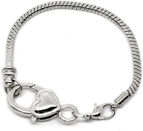 Vista 3 de Sexy Sparkles Heart Lobster Clasp Charm Bracelet Silver Tone. Available Drop Down Menu