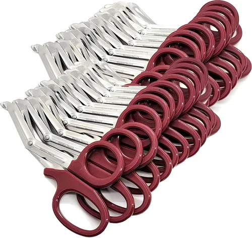 Vista 3 de Juego de 24 tijeras paramédicas EMT de 7.25 pulgadas, hechas de acero inoxidable de alta calidad, regalo ideal para EMT, enfermeras, médicos