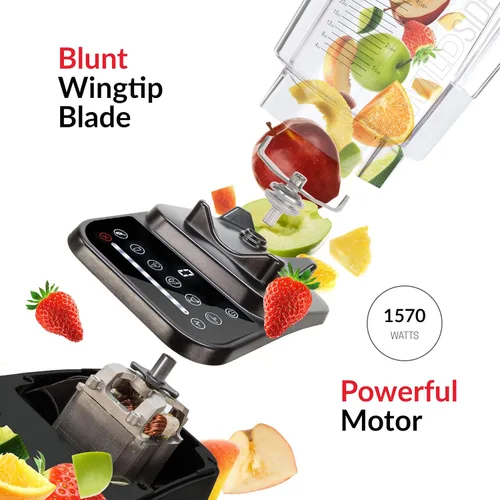 Vista 4 de Blendtec Original Designer Series Licuadora y Jarra WildSide+ de 90 Oz - Paquete de Licuadora de Cocina - Negro