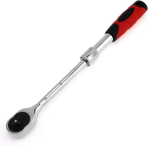 Vista 8 de ChgImposs Llave de trinquete estándar de 3/8 pulgadas, llave telescópica extensible flexible de 72 dientes, llave Allen, longitud de la llave