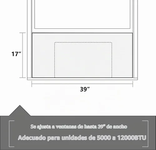 Vista 2 de BJADE'S Panel de espuma con aislamiento lateral de aire acondicionado para ventana, paneles envolventes completos, kit de sellado de ventana, calor