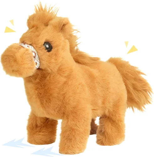Vista 12 de Easfan Walking Black Cow - Juguete electrónico interactivo de peluche para mascotas con sonidos y movimientos en movimiento, juguete educativo